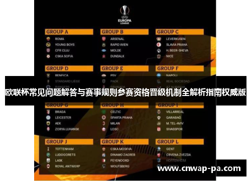 欧联杯常见问题解答与赛事规则参赛资格晋级机制全解析指南权威版 欧联杯常见问题解答与赛事规则参赛资格晋级机制全解析指南权威版