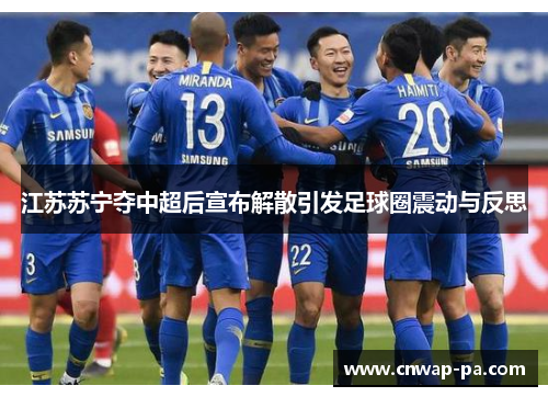 江苏苏宁夺中超后宣布解散引发足球圈震动与反思