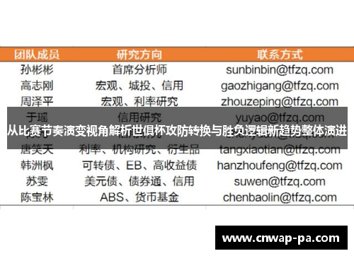 从比赛节奏演变视角解析世俱杯攻防转换与胜负逻辑新趋势整体演进 从比赛节奏演变视角解析世俱杯攻防转换与胜负逻辑新趋势整体演进